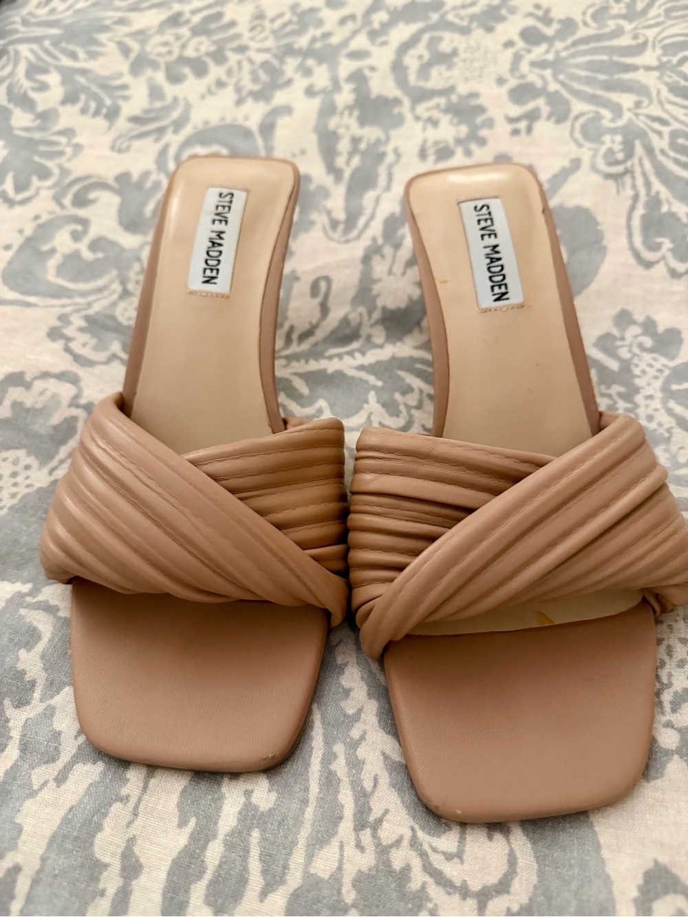 Steve Madden Blush Padded Crisscross Slide Mules